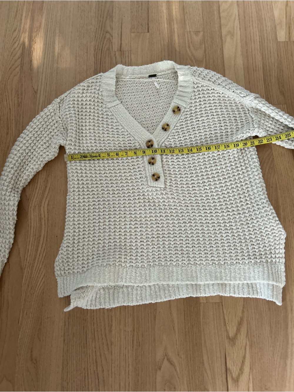 Free People Whistle Thermal Henley Sweater - Size Women's X-Small - Picture 4 of 7